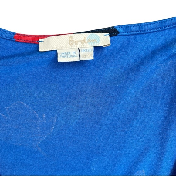 Boden Women’s Blue Floral Faux Wrap Long Sleeve Blouse In Size 8R - Picture 2 of 6